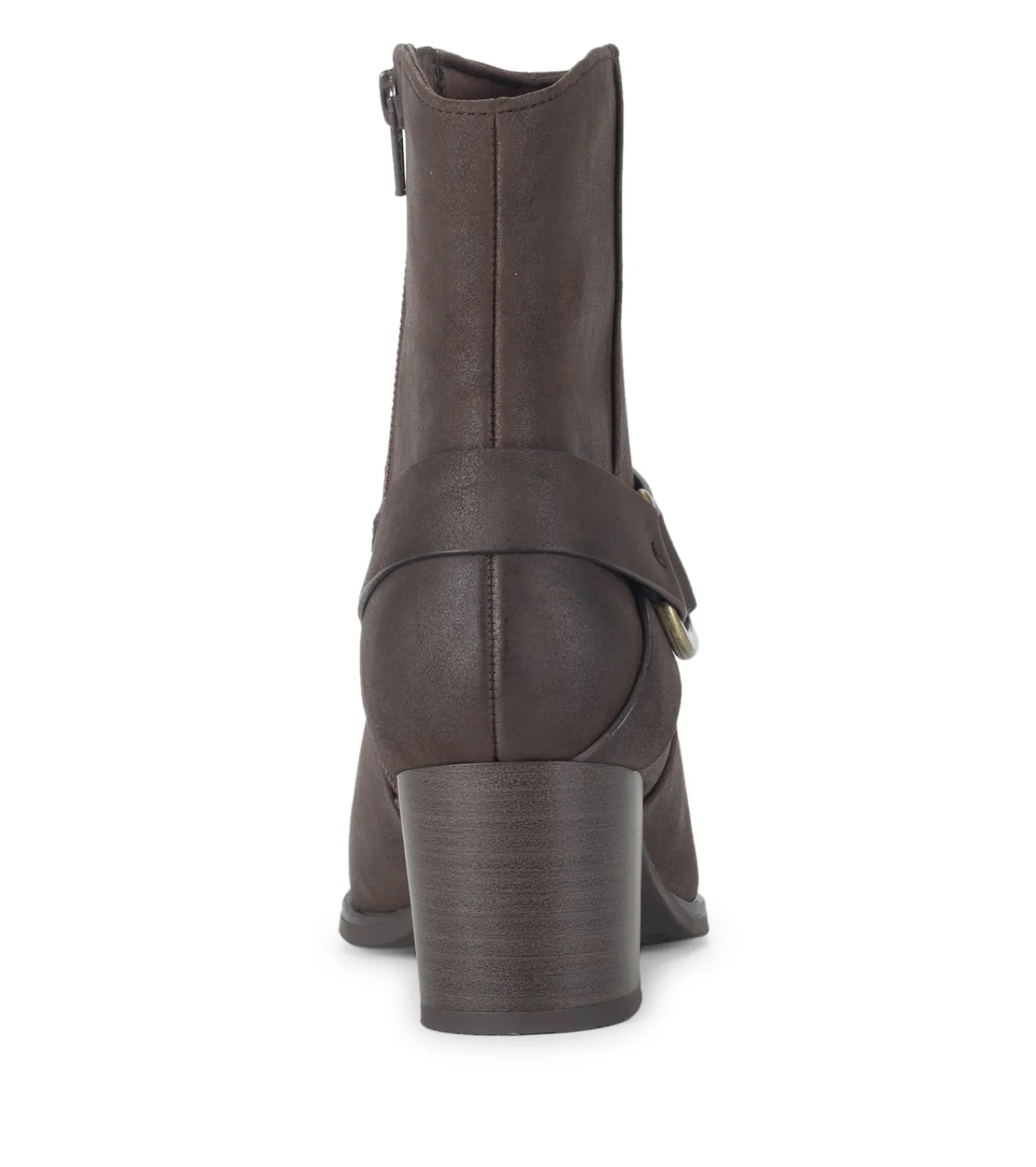 Baretraps Booties-Tiana Block Heel Bootie DarkBrown