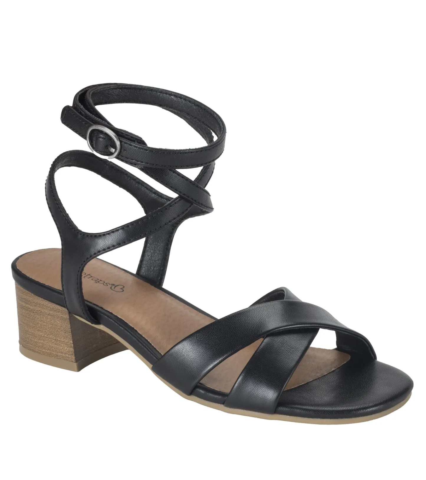 Baretraps Classic Comfort Sandals-Valerie Block Heel Sandal Black