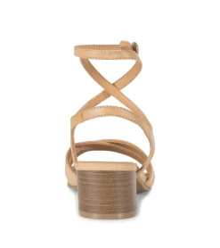 Baretraps Classic Comfort Sandals-Valerie Block Heel Sandal Natural