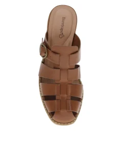 Baretraps Classic Comfort Sandals-Whitnie Block Heel Sandal DarkBeechnut