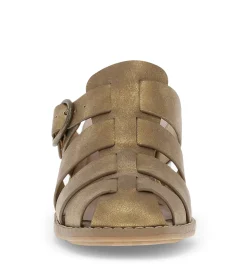 Baretraps Classic Comfort Sandals-Whitnie Block Heel Sandal OldGold