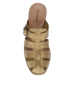 Baretraps Classic Comfort Sandals-Whitnie Block Heel Sandal OldGold