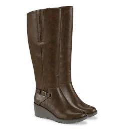 Baretraps Knee High Boots-Winifred Tall Wedge Boot BrushBrown