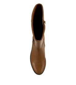 Baretraps Knee High Boots-Winifred Tall Wedge Boot Cognac