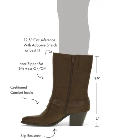 Baretraps Knee High Boots-Yamura Midi Boot BrushBrown
