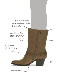 Baretraps Knee High Boots-Yamura Midi Boot Taupe