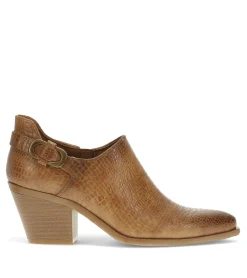 Baretraps Booties-Yanah Block Heel Ankle Bootie DarkAlmond