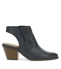 Baretraps Booties-Yangley Block Heel Bootie Navy
